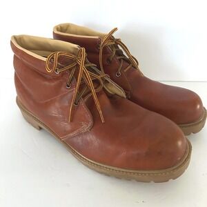 VTG Weinbrenner Leather Chukka Boots Mens 13 W Brown Hiking Boy Scout Lug USA